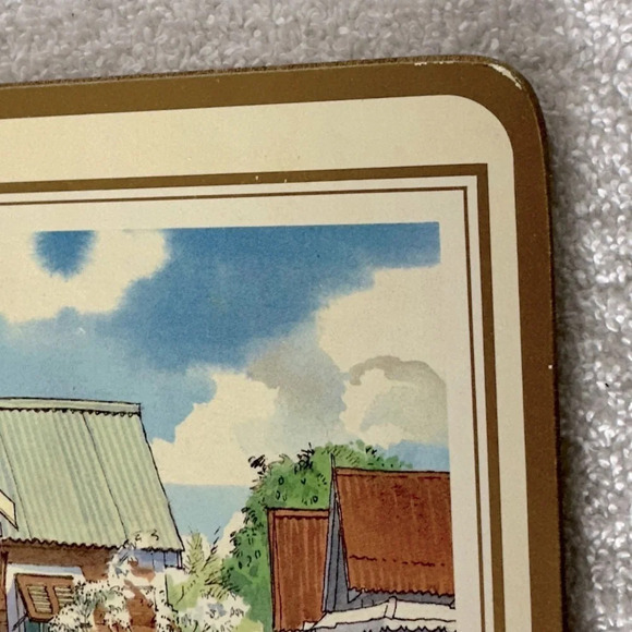 Vintage Pimpernel Luncheon Placemats Trivets Barbadian Chattel Houses Set Of 4 - Picture 4 of 11